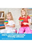 HOLLYHOME 4 Adet Pop It Kare-yuvarlak-sekizgen-kalp Popit Şekilli Duyusal Oyuncak Zihinsel Gelişim Stres Oyunu - 2
