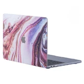 Macbook Air Kılıf 13 inç Mermer Glitter (Eski USB'li Model 2010-2017) A1369 A1466 ile Uyumlu thumbnail 1