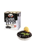 İkram Gold Gemlik Doğal Yağlı Sele Siyah Zeytin 10 Kg Gold Teneke Naturel Siyah Sele Zeytin - 1