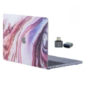 Macbook Air M1 Kılıf 13 inç Mermer Glitter (TouchID'li M1 Air) A1932 A2179 A2337 ile Uyumlu thumbnail 1