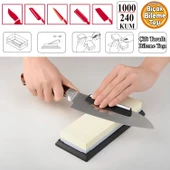 Bıçak Bileme Taşı Çift Taraflı 1000 Kum 240 Kum Satır Zırh Çakı Bileme Bileyici Keskinleştirme thumbnail 1