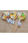 Tadiyus Sosyete Lolipop Şeker 30 Adet 22 gr ( /- 2 Gr) Rengarenk Karışık Meyve Aromalı Ahşap Saplı - 2