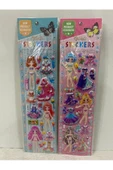 BONBON Giydirmeli Pembe Mor Elbiseli Kız Bebek 2'li Sticker - 1