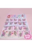BURCU özel kalemi ile tek tek yapıştırmalı puzzle eğitici eğlenceli sticker giydirmeli etiket 2 paket - 2