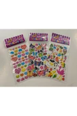 sticker Kabartmalı Kalp Kelebek Kuş Çıkartma 3'lü Set - 1