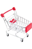 Masaüstü Kırtasiye Minyatür Market Alışveriş Arabası 12 Cm - 1