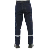 Şensel, Reflektörlü Kışlık Kot İş Pantolonu, Lacivert -82E445- - 4