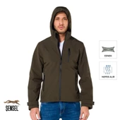 Şensel, Softshell Mont, Haki -91E2525- Su İtici, Rüzgar Geçirmez - 5