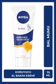 NIVEA Koruyucu El Bakım Kremi Bal Mumu 75ml, Nemlendirici, Yumuşak Cilt, Yağlı His Bırakmaz, Gül Kokusu - 1