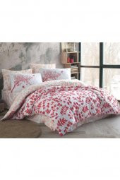 Silvia Tek Kişilik Ranforce Nevresim Takımı Kırmızı thumbnail 2