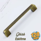 Gölcük Metal Antik Sarı Kulp 128 mm Mobilya Çekmece Mutfak Dolabı Dolap Kapak Kulpları Kulb Kulpu thumbnail 1