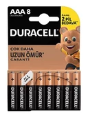 Duracell LR03/MN2400 Alkalin Aaa Piller 8 li Paket - 1