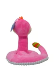 Yılan Peluş Oyuncak Çıngıraklı Sevimli Yılan Peluş 25 Cm - Uyku Ve Oyun Arkadaşı PEMBE - 3
