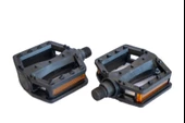ZOZO Pedal HF-824A Reflektörlü Bisiklet Pedalı Plastik Dış Yüzey Pedal Karpiyesi w/Ball,w/Ref Siyah - 1