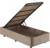 Niron Latte 90x200 cm Tek Kişilik Yatak Baza Başlık Seti - Sert Yatak, Kumaş Baza ve Başlık Takımı - 6