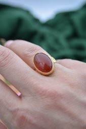 ALTIN KAPLAMA EL YAPIMI YÜZÜK thumbnail 3