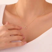 925 Ayar Gümüş Minimal Kalp Atışı Kolye thumbnail 2