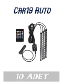 Car19 Uzaktan Kumandalı Led Araç Içi Led 12 Ledli Ayak Altı Led Sese Duyarlı Led Müziğe Duyarlı Led 10 ADET - 1