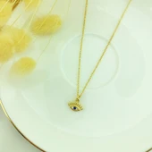 925 Ayar Gümüş Taşlı Minimal Göz Kolye thumbnail 3