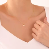 925 Ayar Gümüş Taşlı Minimal Göz Kolye thumbnail 2