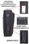 Case Club 217 Kasalı Büyük 17.3 inç Omuz Askılı El Omuz Laptop Evrak Çantası - 4
