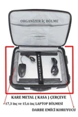 Case Club 17.3 inç Su Geçirmez Kumaş El Omuz Çantası Laptop Bölmeli - 4
