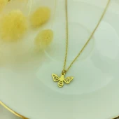 925 Ayar Gümüş Minimal Arı Kolye thumbnail 3