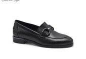 VENÜS 2455201K KISA TOPUK TOKALI LOAFER DERİ KADIN AYAKKABI - 2