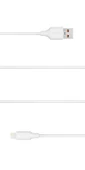 XONECT USB to Lightning uyumlu iPhone Modelleri için Hızlı Şarj ve Data Kablosu 100cm Beyaz thumbnail 2