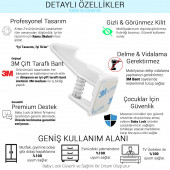 Baby Lock 5 Adet Bebek Çocuk Güvenlik Çekmece Dolap Kilidi Gizli Kilit - 3