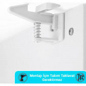 Baby Lock 5 Adet Bebek Çocuk Güvenlik Çekmece Dolap Kilidi Gizli Kilit - 6