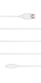 XONECT USB to Lightning uyumlu iPhone Modelleri için Hızlı Şarj ve Data Kablosu 200cm Beyaz thumbnail 2