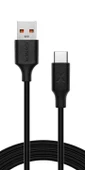 XONECT USB to Type-C uyumlu iPhone ve Samsung Modelleri için Hızlı Şarj ve Data Kablosu 200cm Siyah thumbnail 4