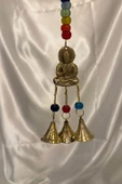 Rüzgar çanı deprem zili çanı kapı zili Pirinç Buda Budha thumbnail 8