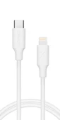 XONECT Type-C to Lightning uyumlu iPhone Modelleri için Hızlı Şarj ve Data Kablosu 100cm Beyaz thumbnail 4