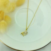 925 Ayar Gümüş Taşlı Balık Kolye thumbnail 3