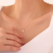 925 Ayar Gümüş Taşlı Balık Kolye thumbnail 2