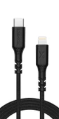 XONECT Type-C to Lightning uyumlu iPhone Modelleri için Hızlı Şarj ve Data Kablosu 200cm Örgülü Siyah thumbnail 4