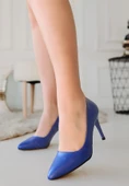 Jilya Mavi Cilt Stiletto Ayakkabı thumbnail 1