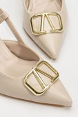 Lianne Krem Rugan Toka Detaylı İnce Topuklu Ayakkabı thumbnail 3