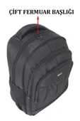 Case Club Büyük 17 inç Laptop Bölmeli Sırt Çantası Su Geçirmez Kumaş - 5