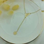 925 Ayar Gümüş Kelebek ve Çiçek Kolye thumbnail 5