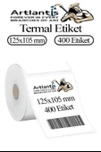 125x105 mm Barkod Etiketi Yapışkanlı 1 Adet Rulo Etiket Termal Barkot Terazi Etiketi 400 lü Barkod Yazıcılara Uyumludur - 1