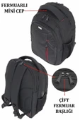 Case Club 9800 Laptop Sırt Çantası 15.6 Inç Su Geçirmez Kumaş Usb Aparatlı - 6