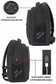 Case Club Usb Aparatlı Laptop Sırt Çantası 15.6 Inç Darbe Emici Su Geçirmez Kumaş - 5