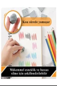 Renkli Hamur Silgi Kutulu 4 Adet Silka Hamur Silgi Çizim Silgisi Yoğrulabilir Silgi Plastik Kutulu Resim Sanatsal Silgi - 3