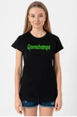Goosebumps Lettern Siyah Kadın Tshirt thumbnail 1
