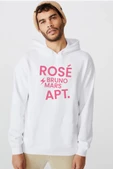 BLACKPINK ROSE BRUNO MARS APT Beyaz Erkek 3ip Kapşonlu  Sweatshirt thumbnail 1