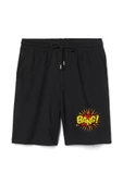 Big Bang Theory Bang Logo Erkek Siyah Şort - 1