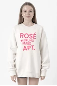 BLACKPINK ROSE BRUNO MARS APT Beyaz Kadın 2ip Sweatshirt thumbnail 1
